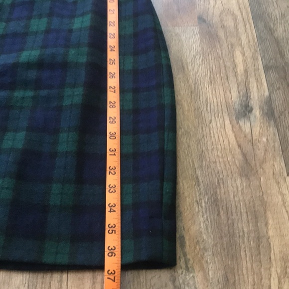 J. Crew Green Plaid Wool Dress Women's Size 00 New. - Picture 10 of 10